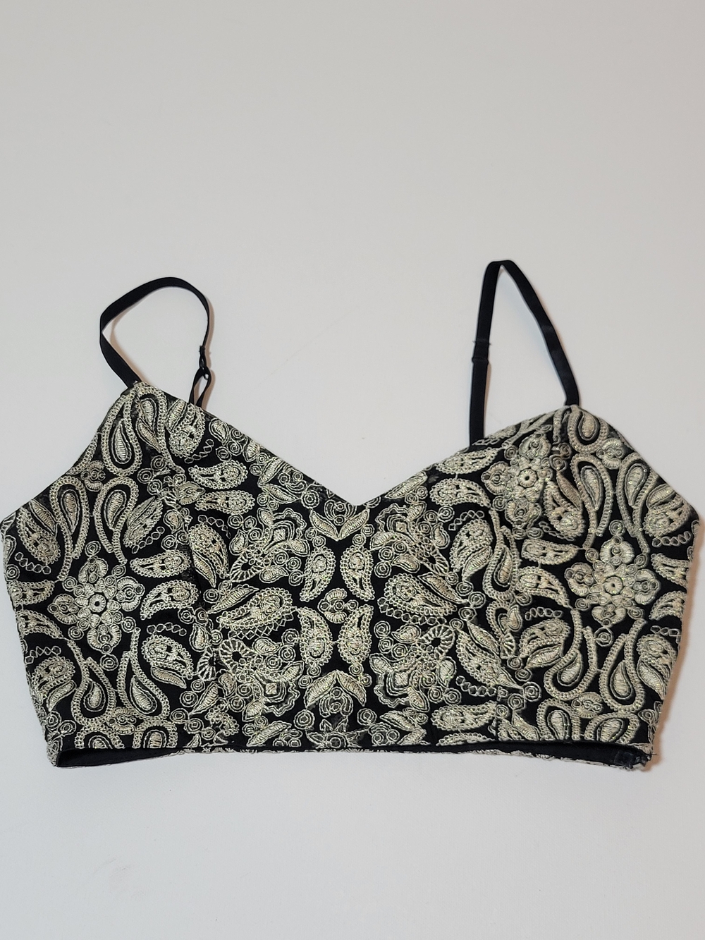 Urban Outfitters Staring at Stars XS Embroidered Bustier Crop Top Y2K Boho